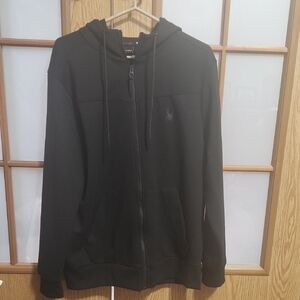 Spyder Active Men's Black Zip-Up Hooded Sweatshirt